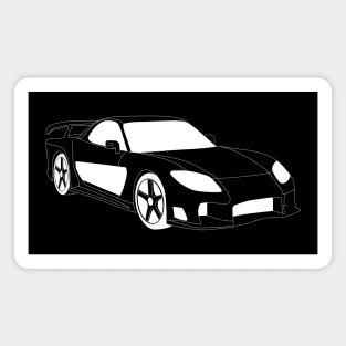 FF Mazda RX7 White Outline Magnet